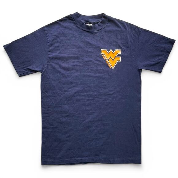 Hanes Other - Vintage West Virginia University Mountaineers College T Shirt SingleStitch Hanes